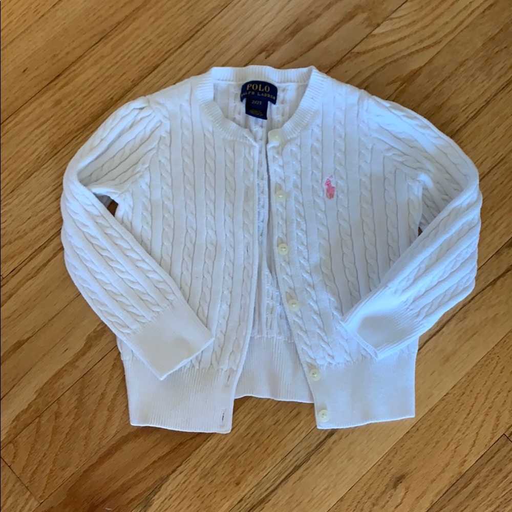 White cardigan